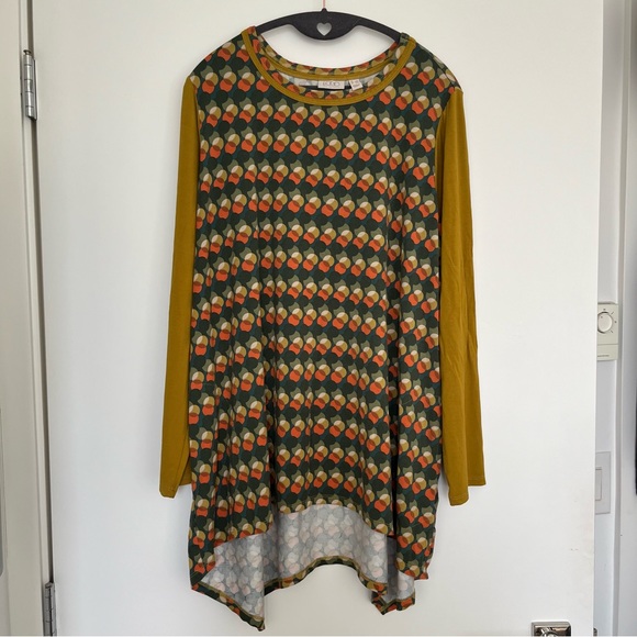 Logo by Lori Goldstein Tunic Top Long-sleeve Size 1X Green Colourway - Picture 2 of 14